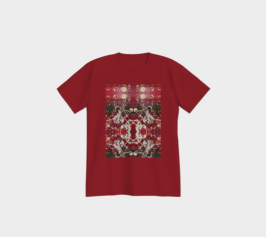 "Winter Trails" Red Christmas Pajama Top