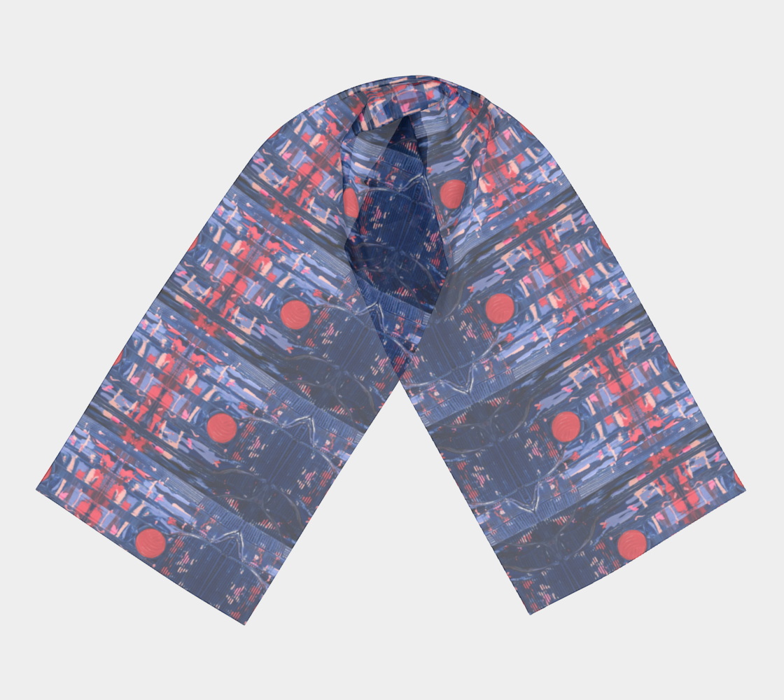 "Joy" Long Scarf (Blue, Pink)