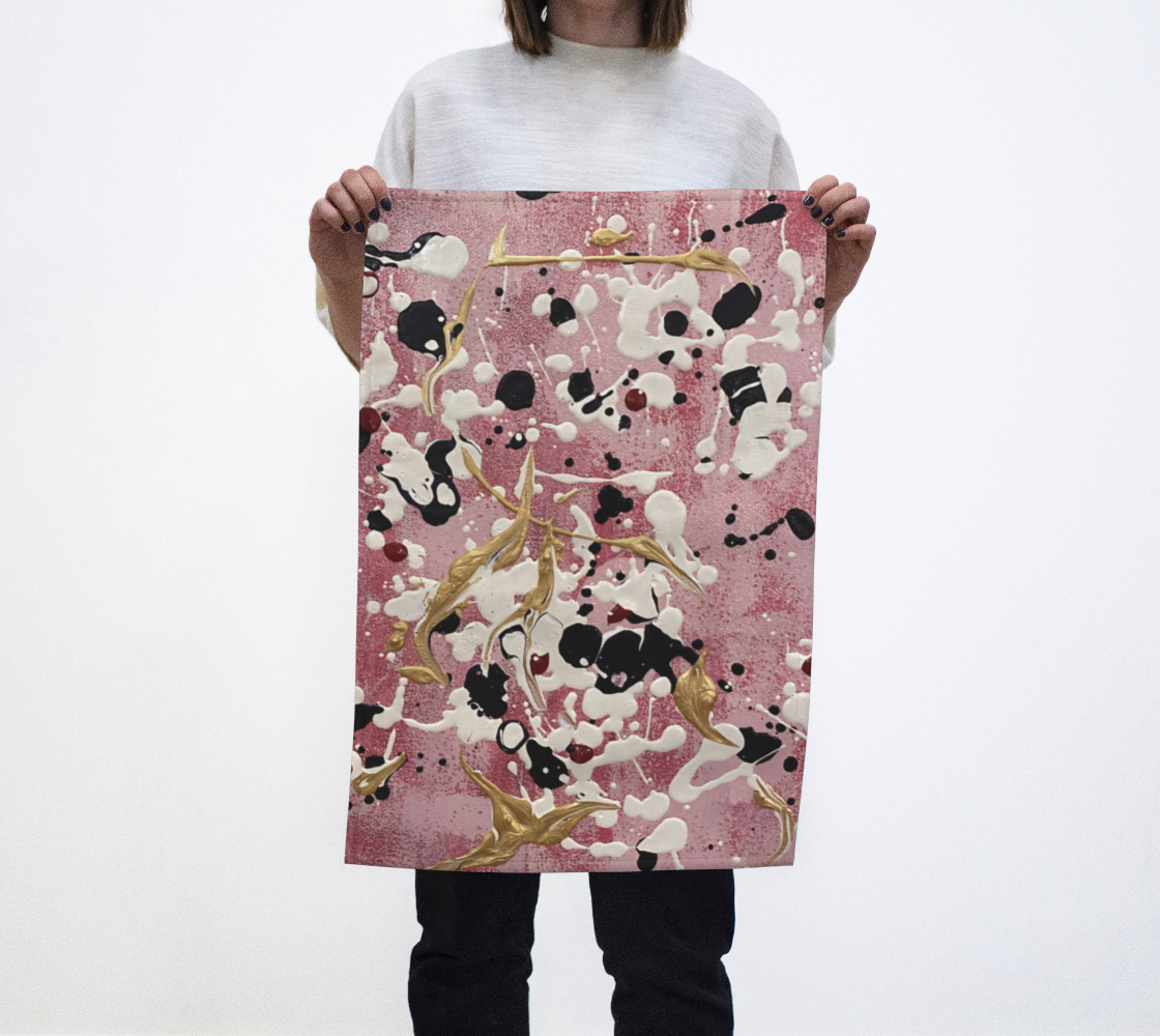 "Cherry Blossoms" Tea Towel (Pink, White, Purple)