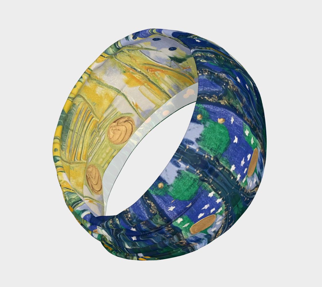 “Arrival of Spring” Headband (Green, Blue, Yellow)