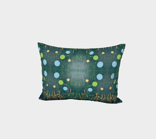 "Northern Lights" Bed Pillow Sham (Green, Blue)