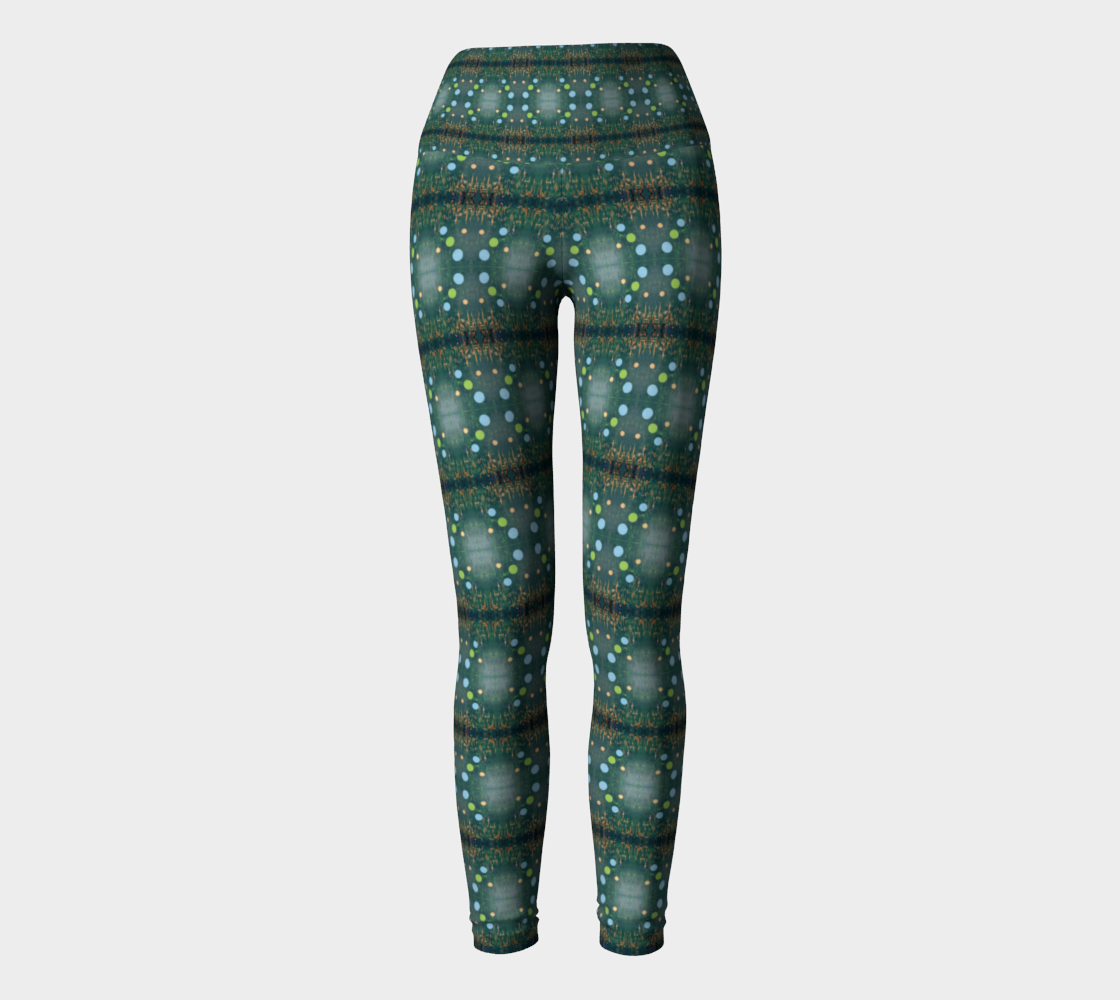 ”Northern Lights” Yoga Leggings (Green, Blue)
