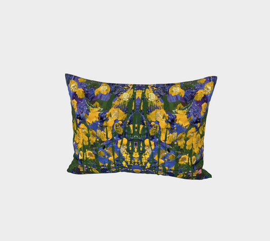 "Buttercups" Bed Pillow Sham (Yellow, Purple, Green)