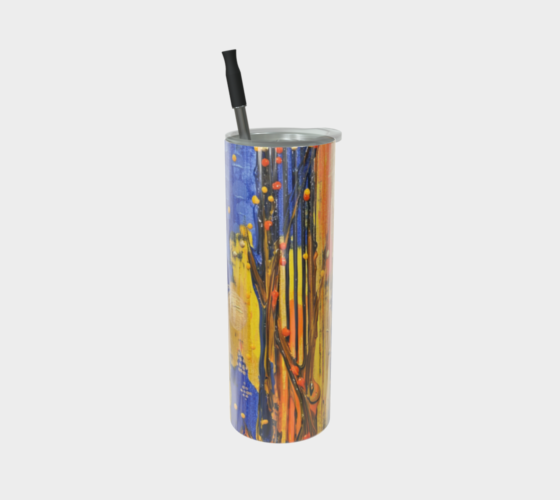 "Holy Ascent" Glossy Tumbler (Blue, Yellow, Orange)