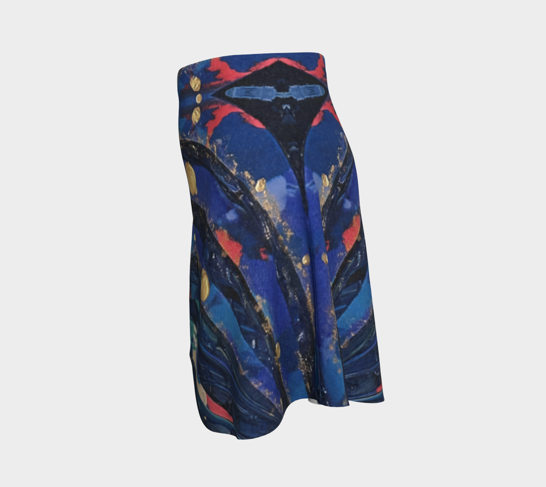 "Blue Sky" Flare Skirt (Blue, Pink)