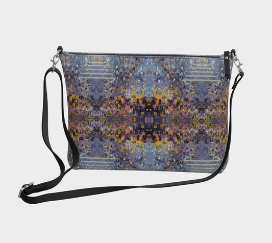 "April Showers" Vegan Leather Crossbody purse (Lilac)