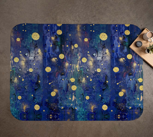 "Advent Blue" Blanket (Blue, Gold)