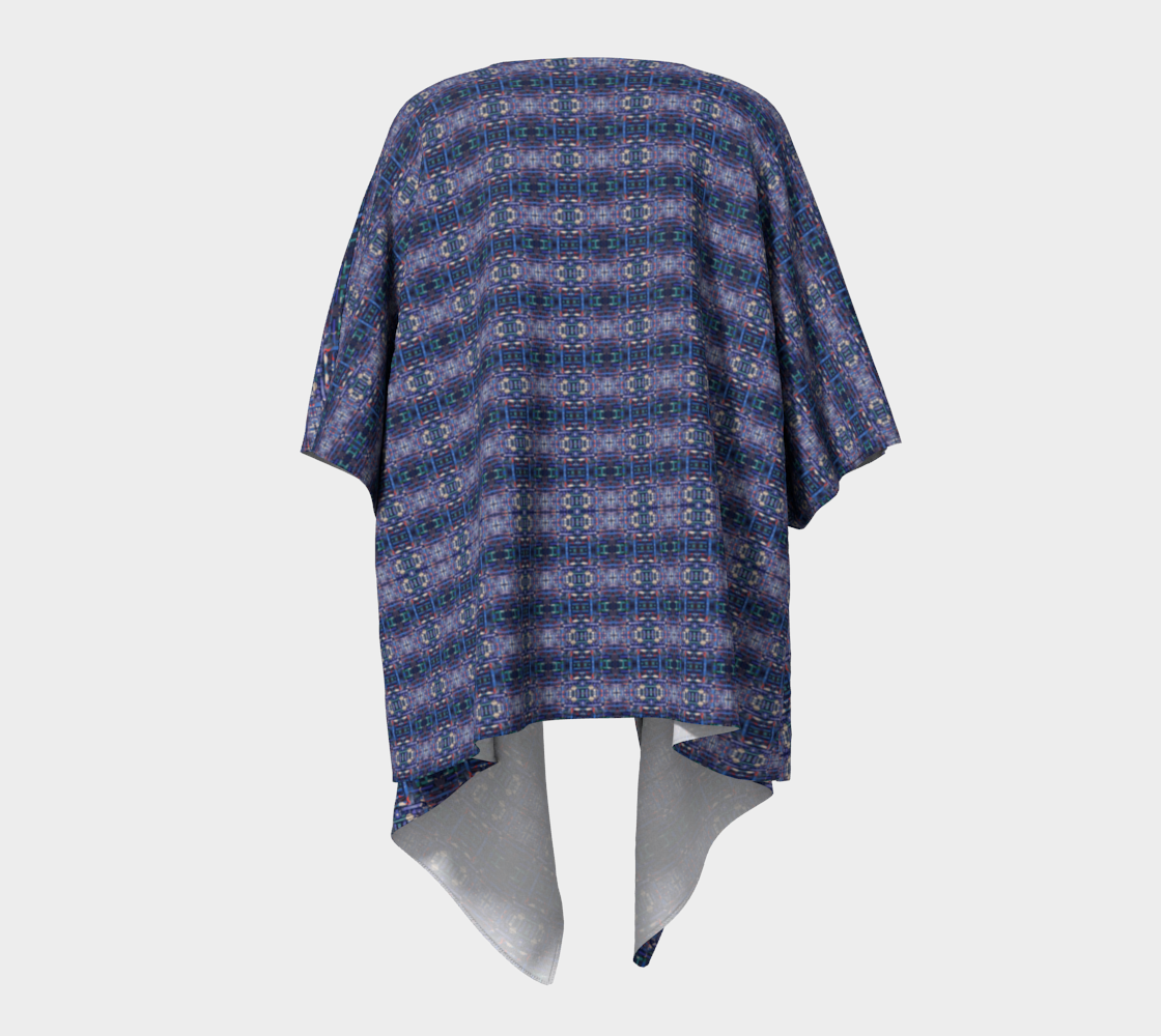 "Water" Draped Kimono (Blue)