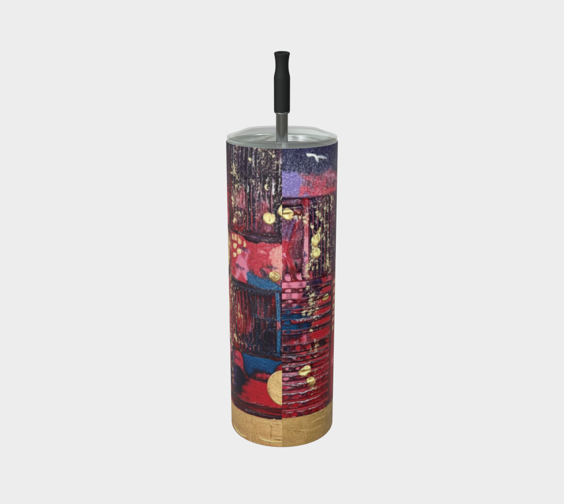 "Longing for Peace Patchwork" Tumbler (Red, Pink, Purple)