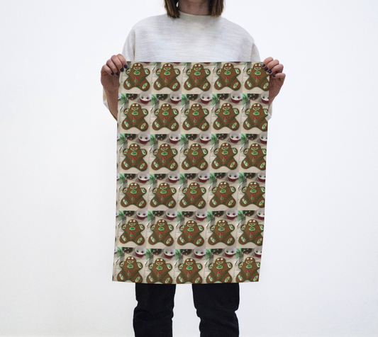 "Addy's Gingerbread Guy"  Christmas Tea Towel