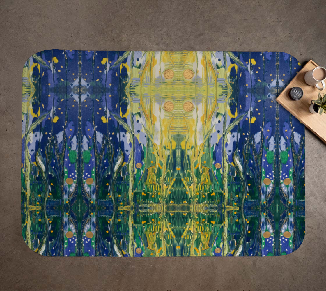 “Spring Awakening” Blanket (Blue, Yellow, Green)