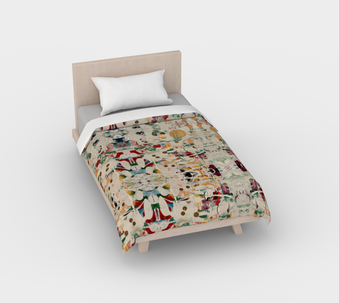 "Ice" Duvet Cover ( Buff/White, Multi)