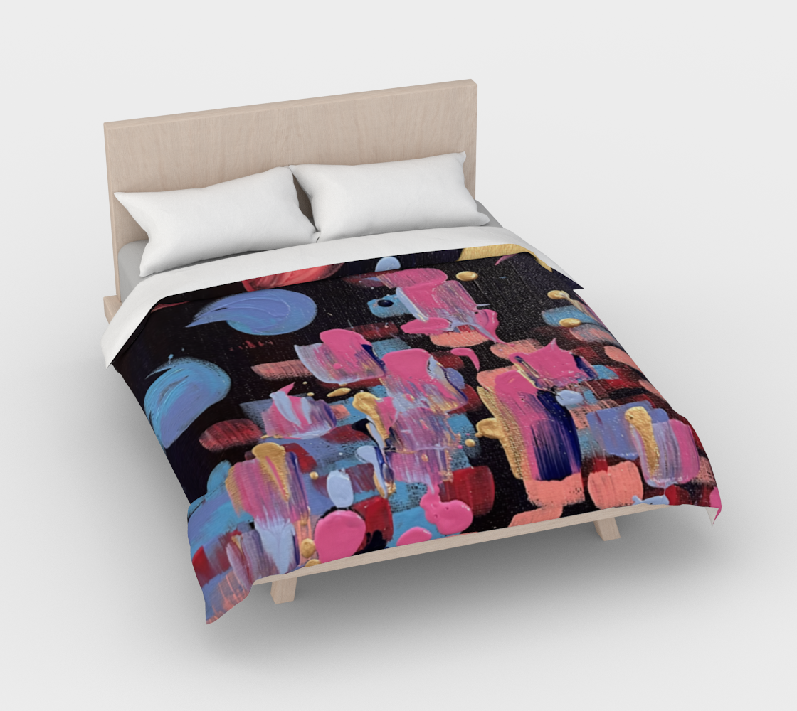 "Winter Night" Duvet Cover (Purple, Pink, Blue)