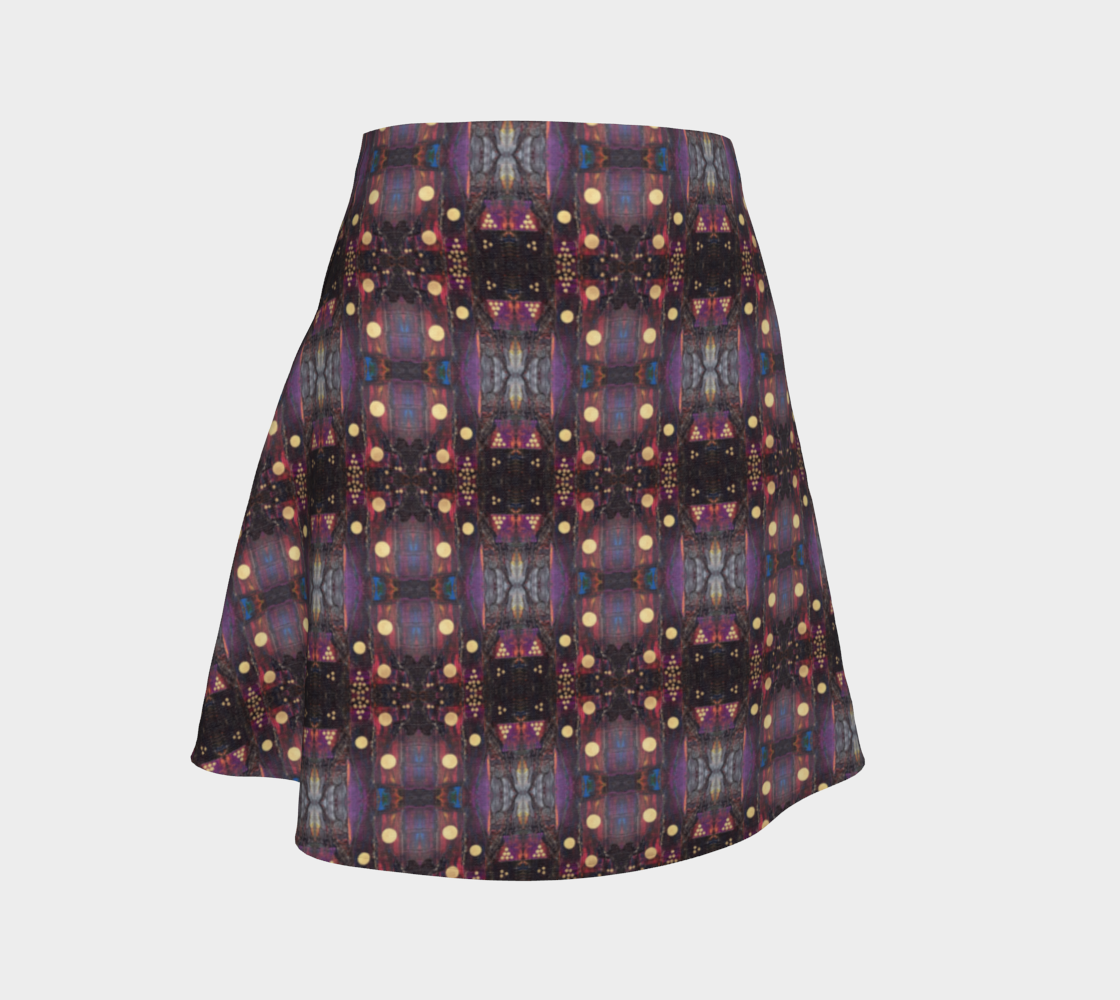 "Winter Woods" Flare Skirt (Purple)