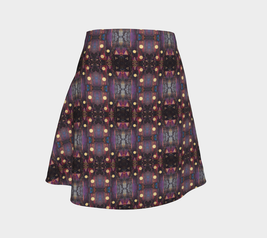 "Winter Woods" Flare Skirt (Purple)