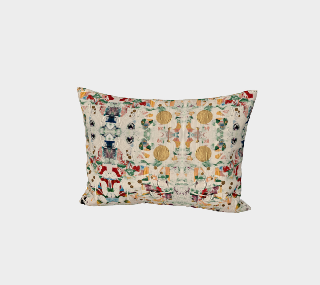 "Ice" Bed Pillow Sham ( Buff/White, Multi)