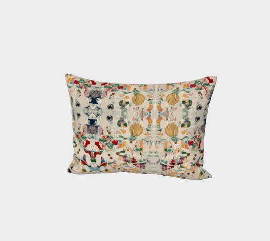 "Ice" Bed Pillow Sham ( Buff/White, Multi)