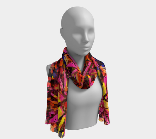 "Mercy" Long Scarf (Orange, Pink, Purple)