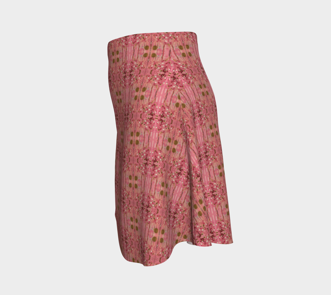 "Gratitude" Flare Skirt (Pink, Gold)