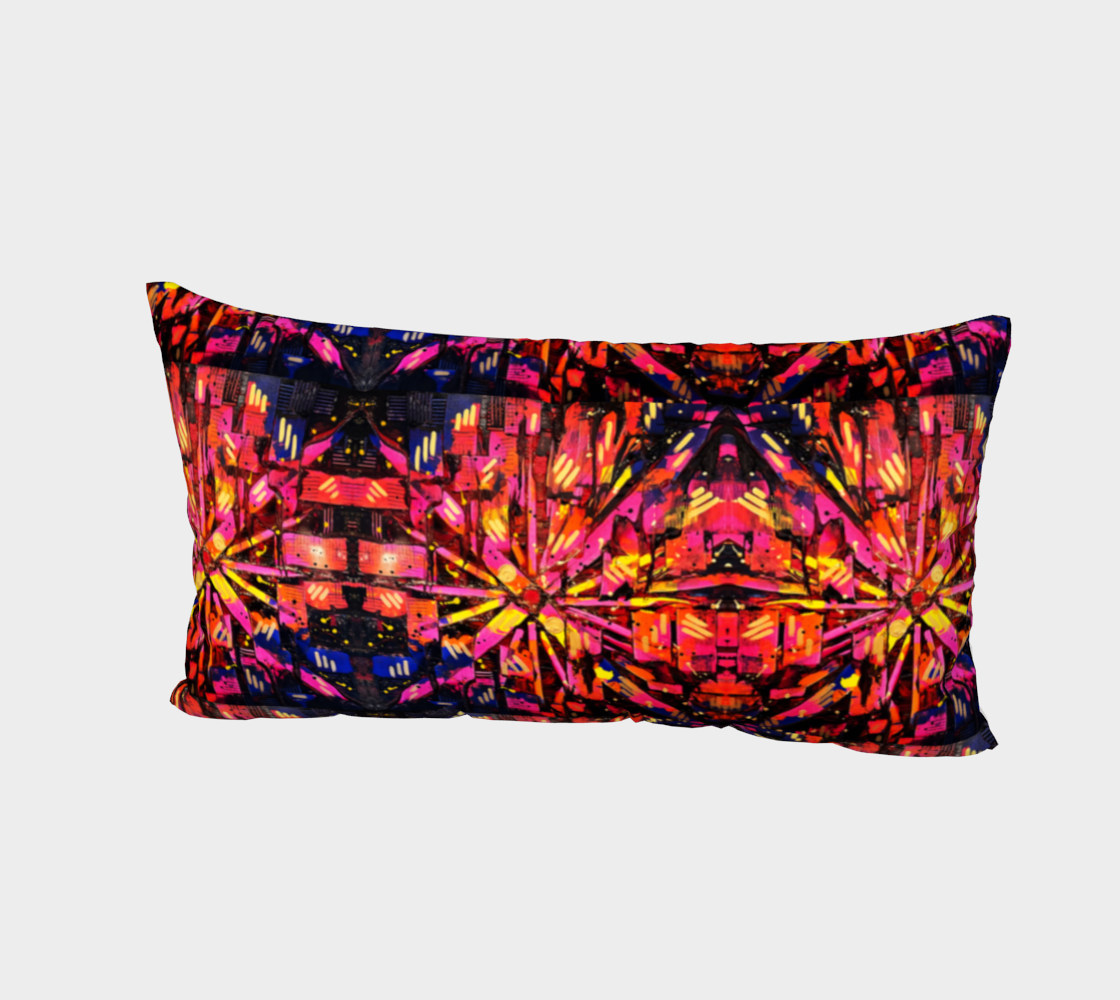“Mercy” Bed Pillow Sham (Orange, Pink, Purple)