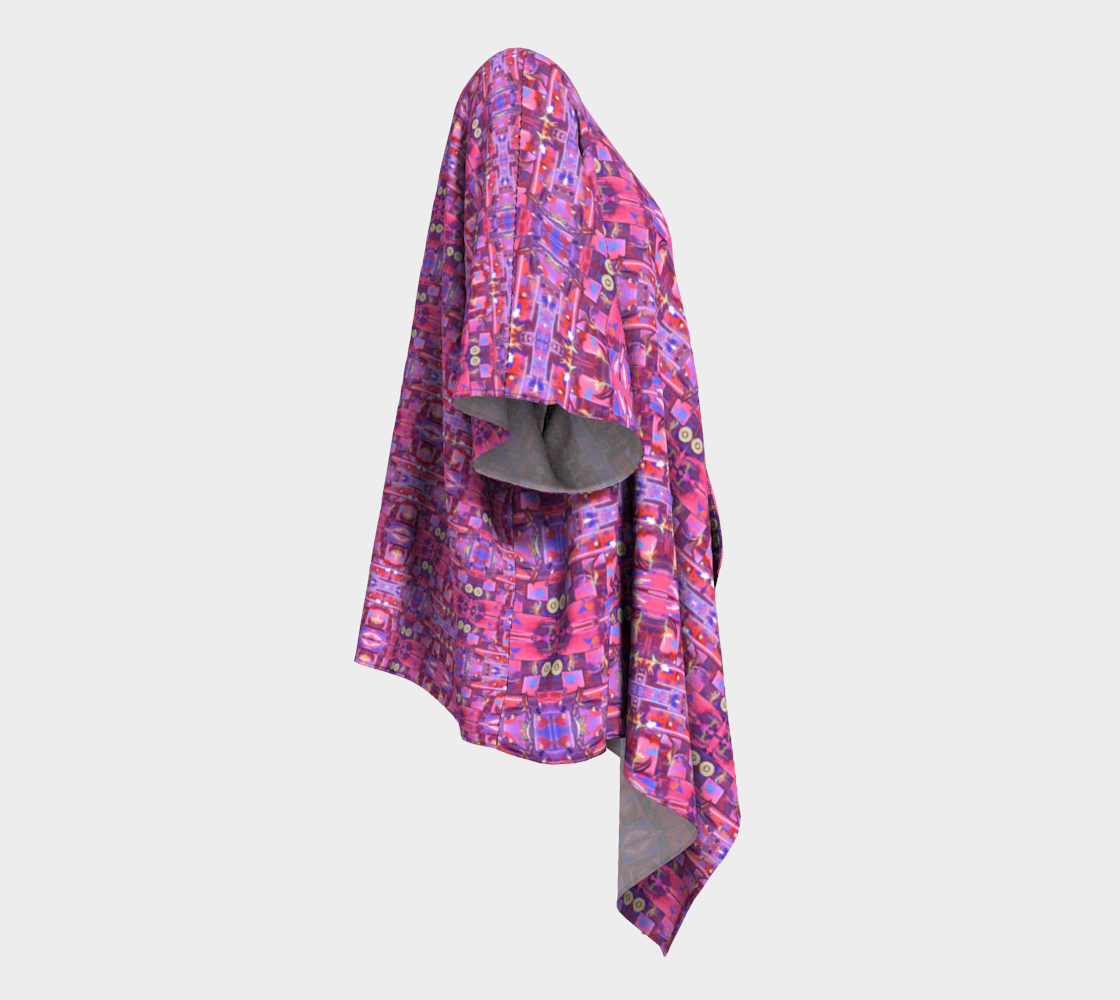 "Hong Kong Alumni" Draped Kimono (Pink)