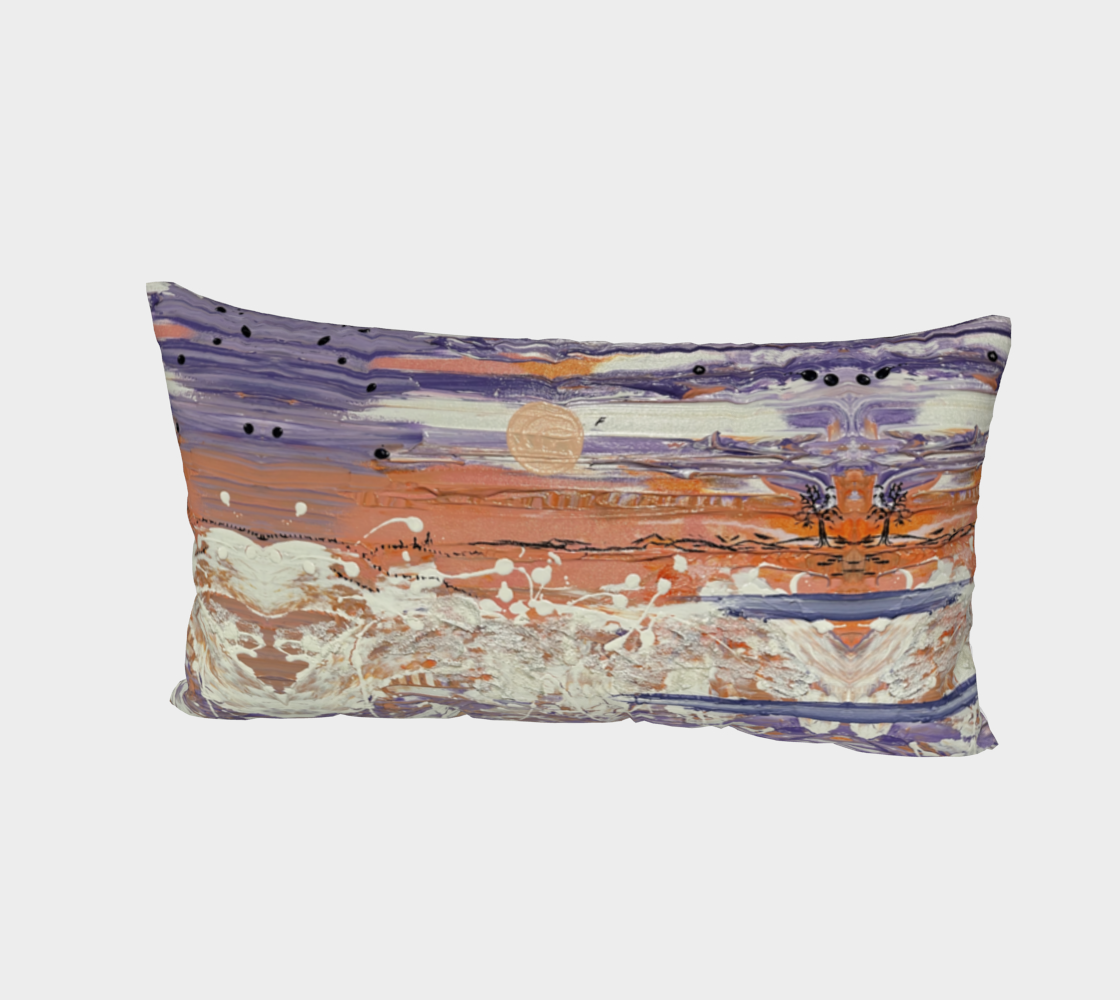 "Purple Winter" Bed Pillow Sham ( Buff, Purple, Peach)