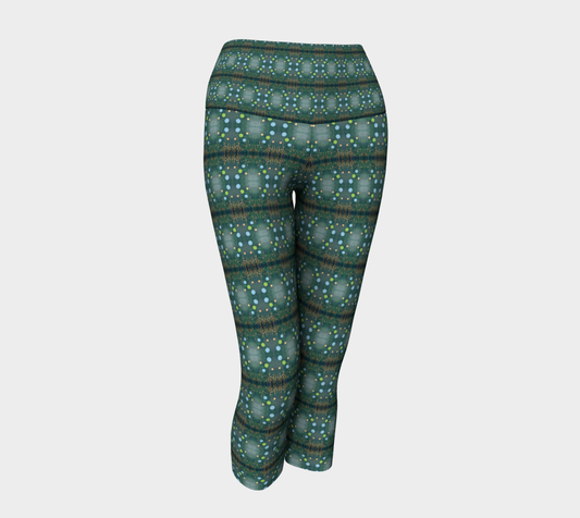 "Northern Lights" Yoga Capris  (Green, Blue)
