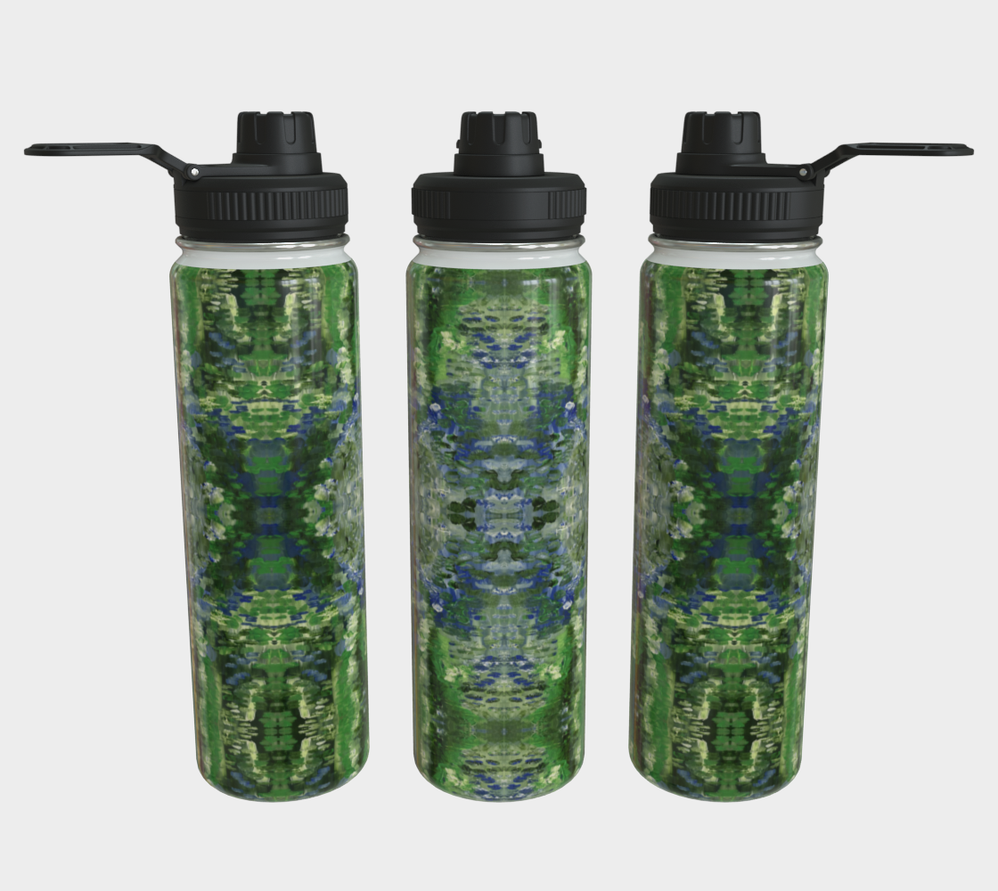 "Early Monet" Water Bottle (Green, Blue)