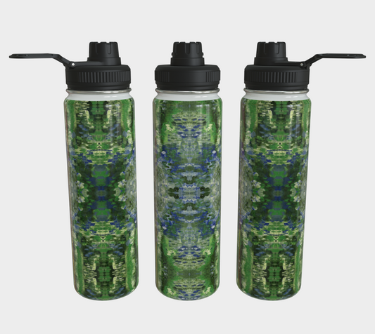 "Early Monet" Water Bottle (Green, Blue)