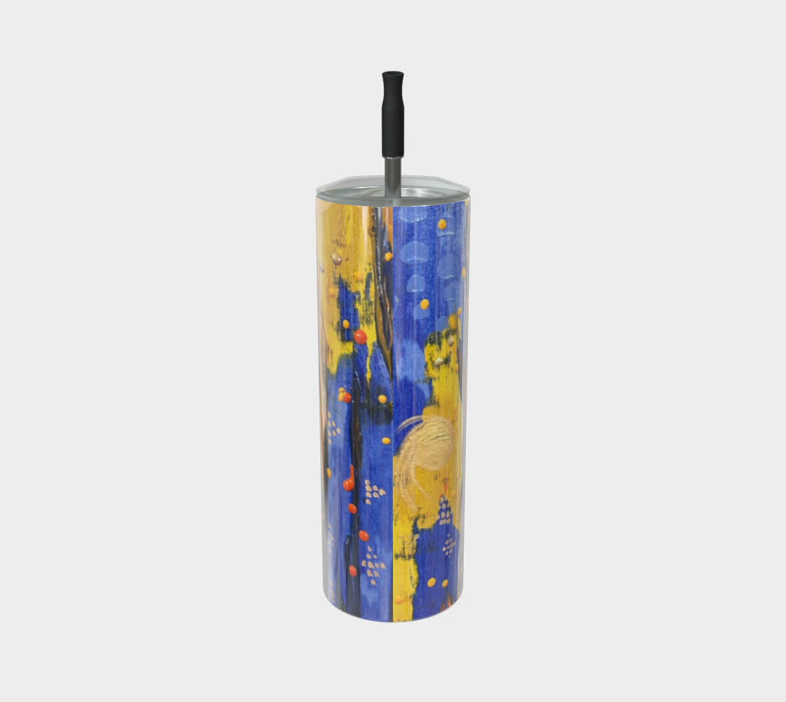 "Holy Ascent" Glossy Tumbler (Blue, Yellow, Orange)