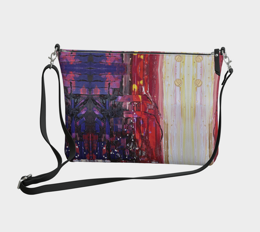 “Passion” Vegan Leather Crossbody Purse (Purple, Red, Yellow)