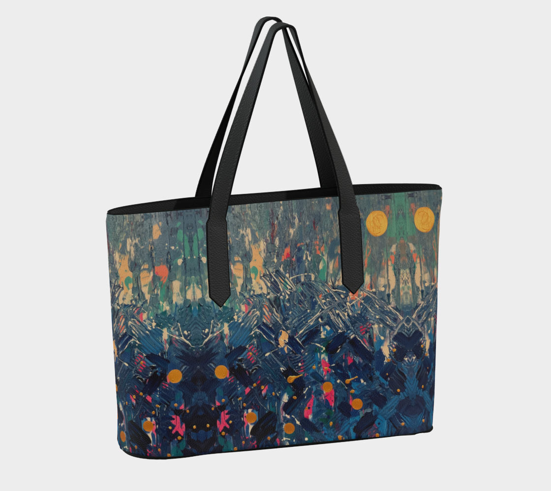 "Blue Mountain" Vegan Leather Tote