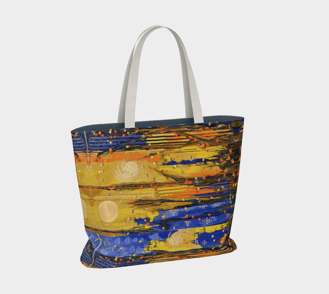 "Holy Ascent" Large Tote (Yellow, Blue, Orange, Gold)