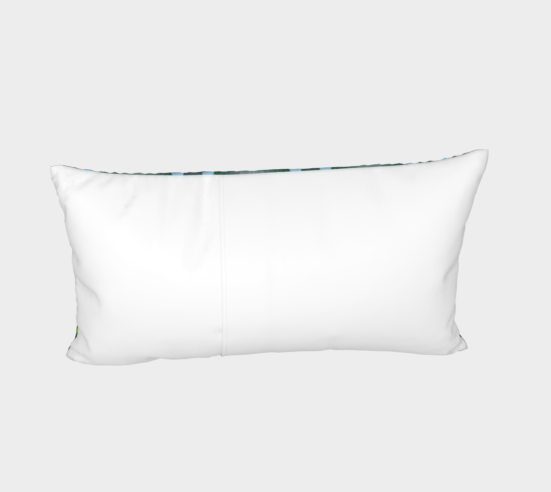 "Northern Lights"" Bed Pillow Sham #2 (Green, Blue)