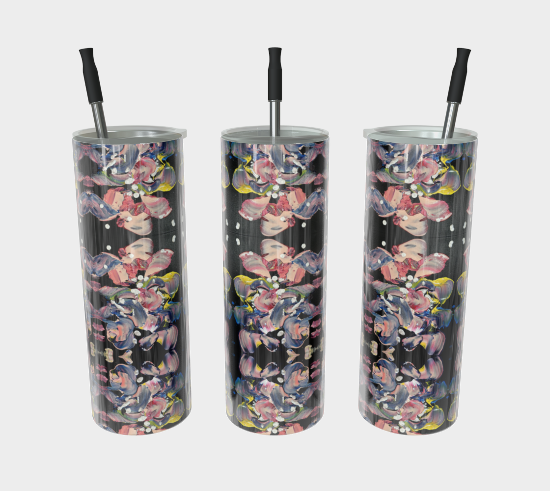 “Grace in Orchid Petals” Glossy Tumbler