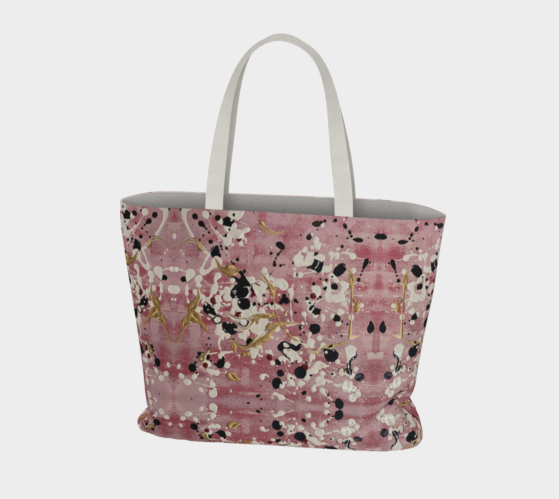 "Cherry Blossoms" Large Tote (Pink, White, Purple)