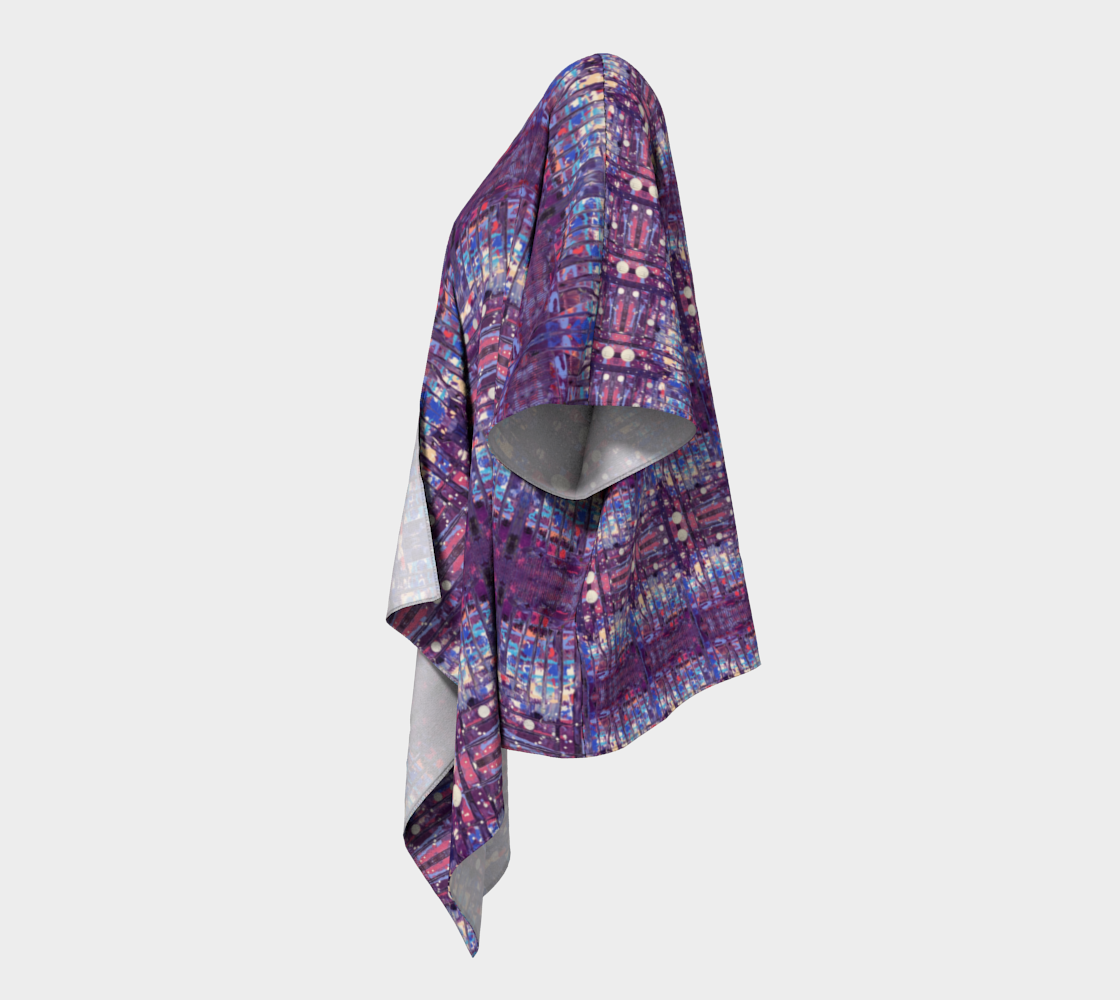 "1972" Draped Kimono (Pink, Red, Purple)