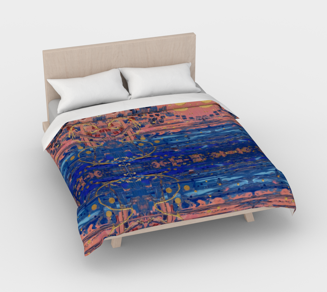 ”Sophia” Duvet Cover  (Pink, Blue, Gold)