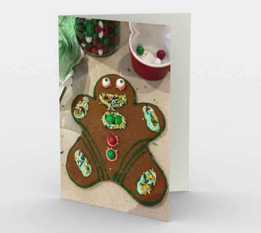 "Addy's Gingerbread Person" Greeting Card