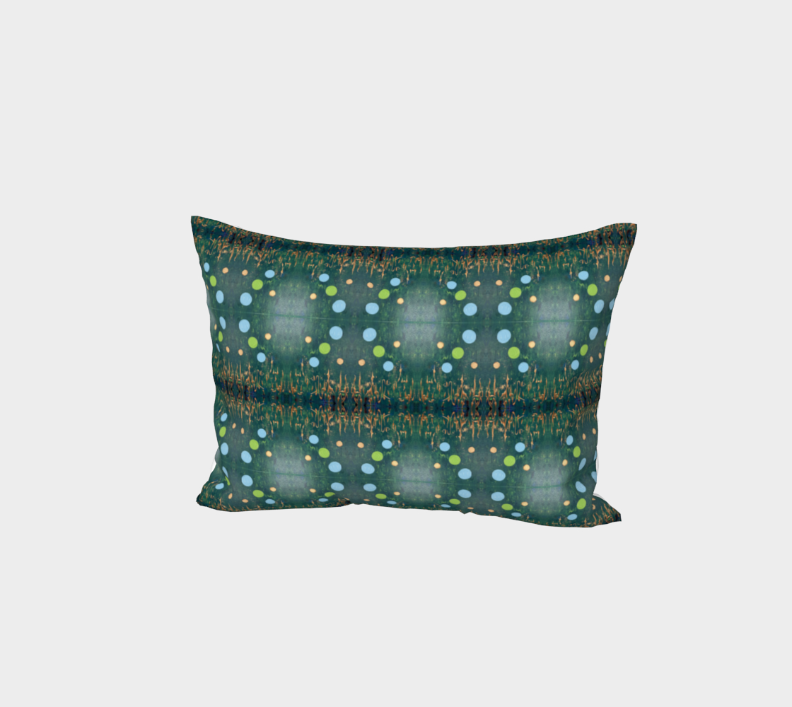 "Northern Lights"" Bed Pillow Sham #2 (Green, Blue)