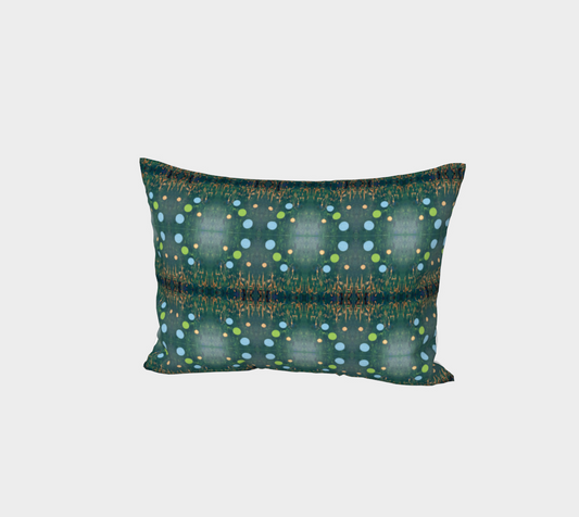 "Northern Lights"" Bed Pillow Sham #2 (Green, Blue)