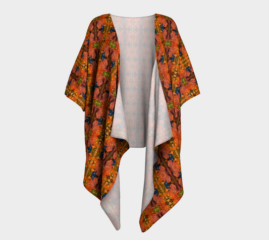 "ICU" Draped Kimono (Orange)