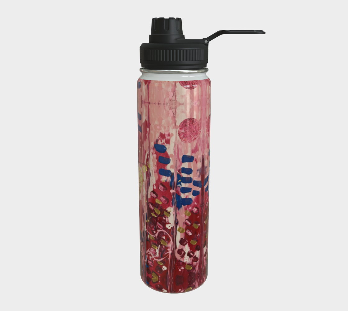 "Hearts and Flowers" Water Bottle