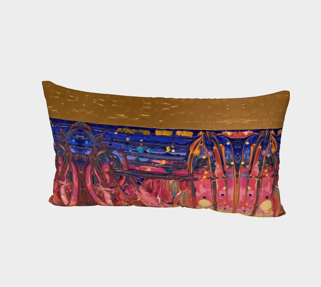 "Love Supreme" Bed Pillow Sham#2  (Pink, Purple)