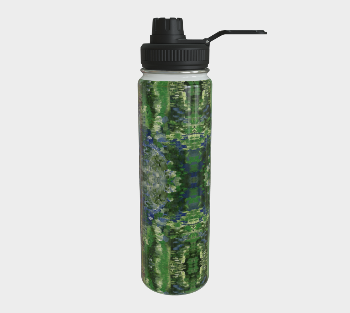 "Early Monet" Water Bottle (Green, Blue)