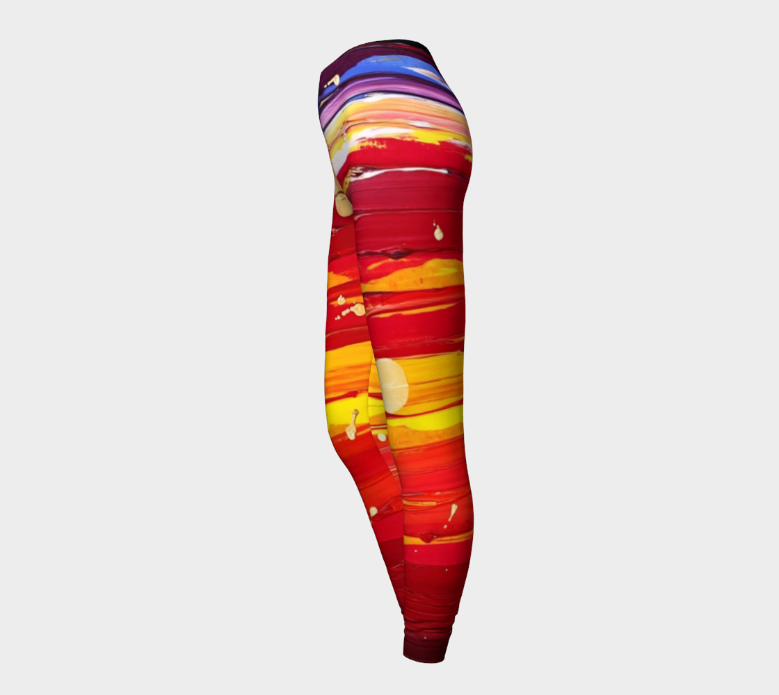 "View From the Red Planet" Leggings (Red, Yellow, Purple)