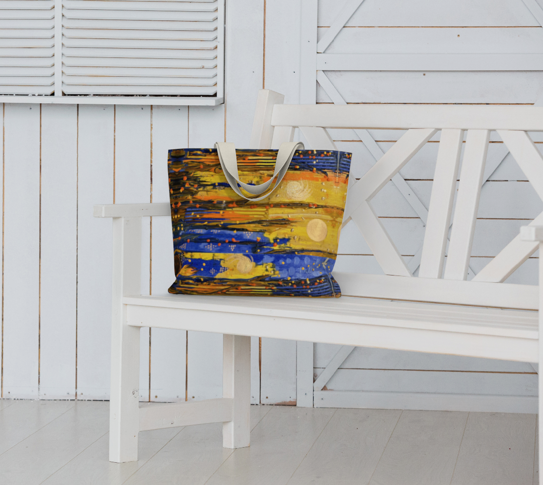"Holy Ascent" Large Tote (Yellow, Blue, Orange, Gold)