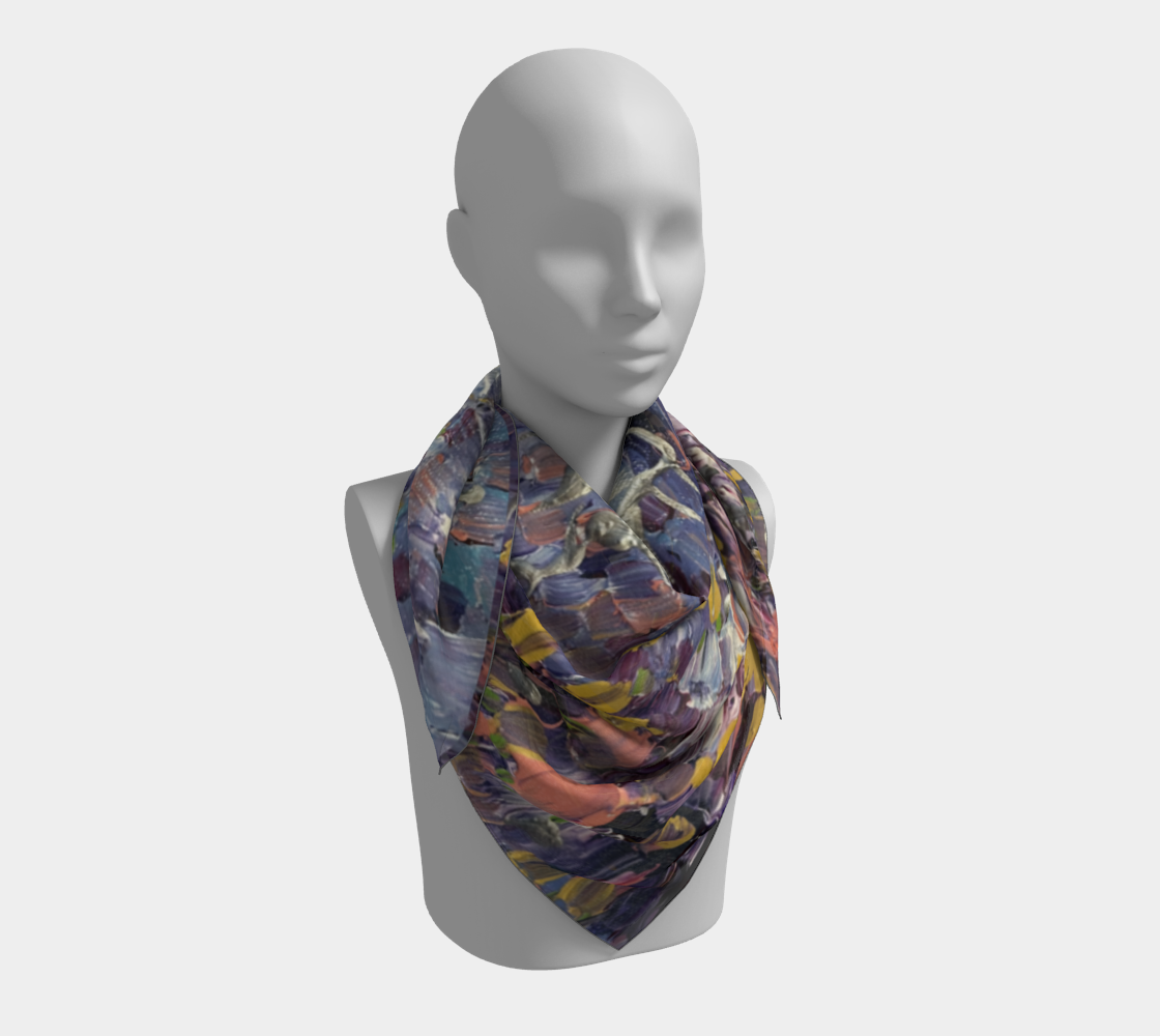 “April Showers” Square Scarf (Lilac)
