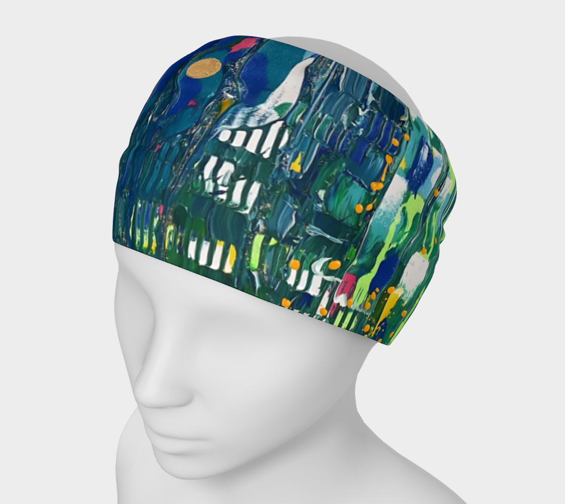 "By Monty's Marsh" Headband  (Blue, Green)