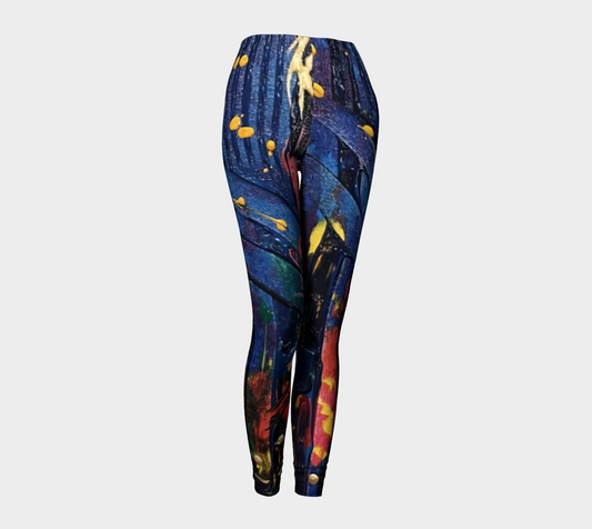 "Living Colours" Leggings (Blue/Multi)
